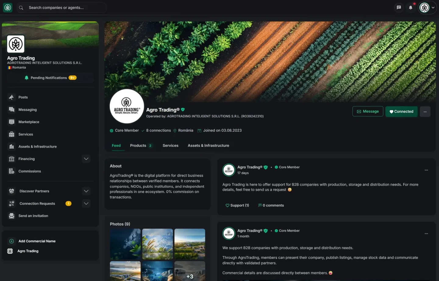 Fonctionnalités AgroTrading